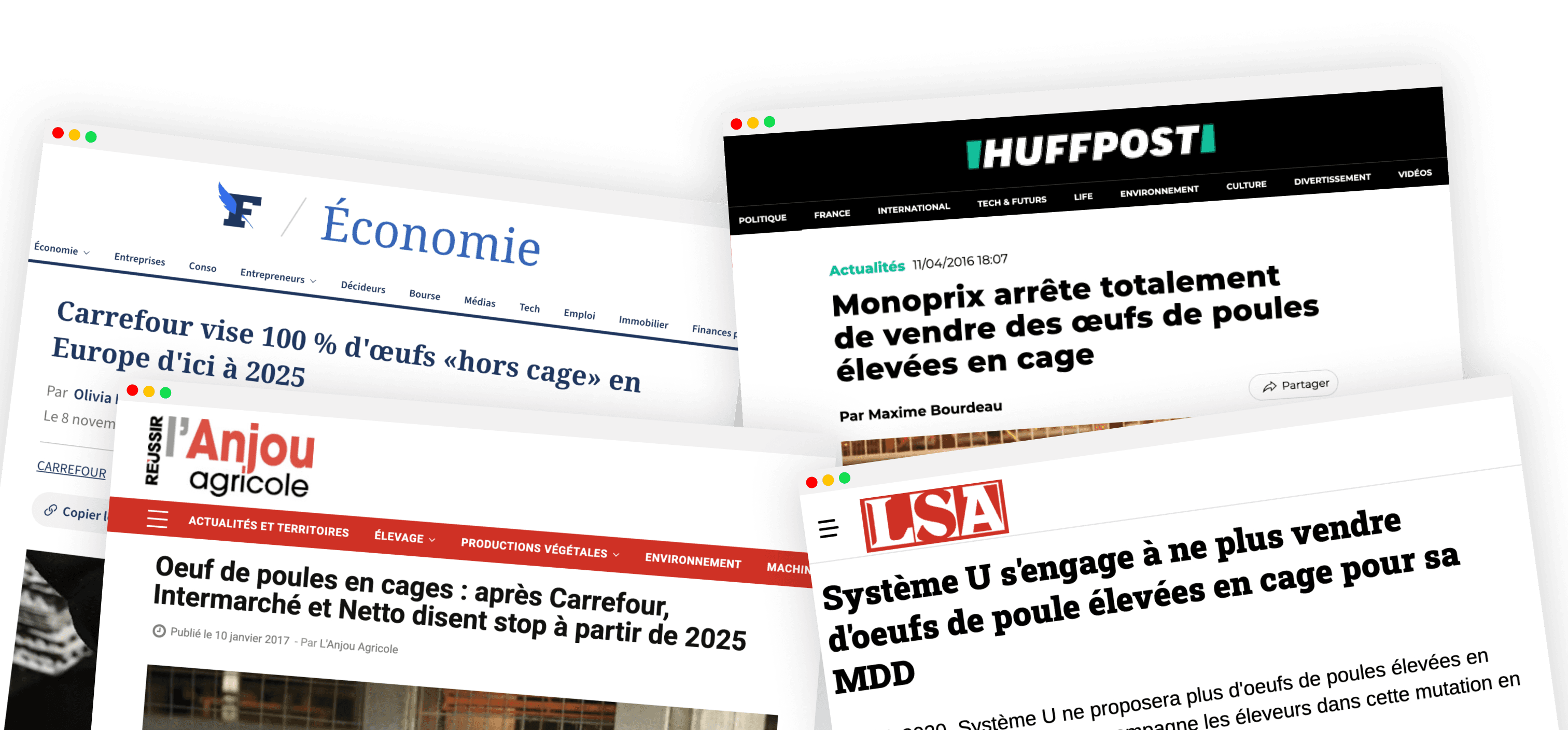 collage of press articles