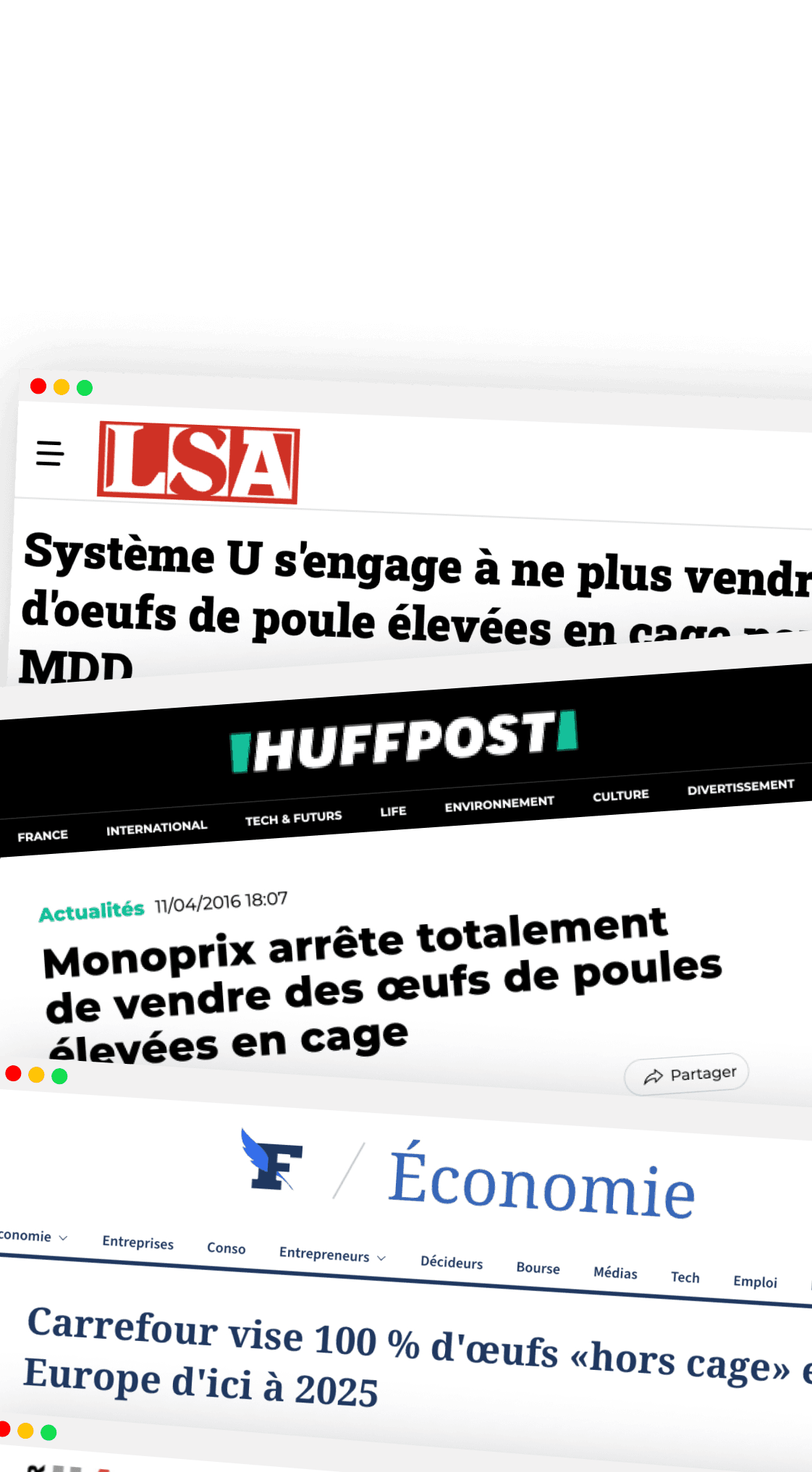 collage of press articles